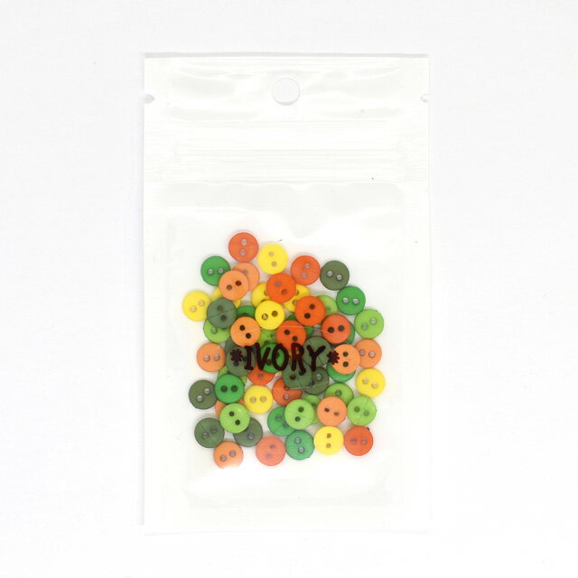 ＼期間限定10％OFF／ ドール用 2つ穴 プラボタン 6mm ビタミンカラー 06Ab99_