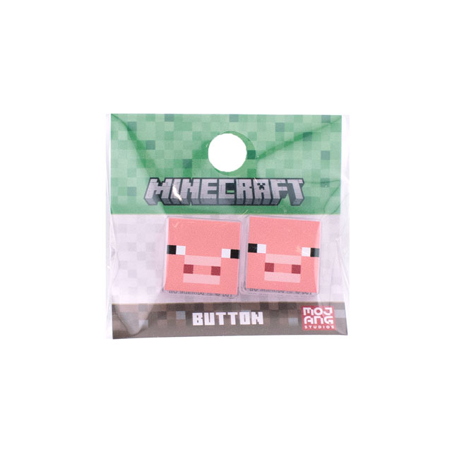 ●素材：AS樹脂●サイズ：約16×16×5mm（足4mm）●内容：2個入【商品の説明】大人気ゲーム「マインクラフト」シリーズの足つきボタンです。クリアで厚みのあるボタンにキャラクターがデザインされています。お洋服やこもののボタンとしてはもちろん、ワンポイント使いにもおすすめです。※商用利用不可【ご注文前に必ずお読み下さい】・表示価格は1パックの価格です。・ご覧になるディスプレイ環境などにより、商品画像と実物の色味が異なる場合があります。・予告なくパッケージが変更になる場合がございます。・当社の他オンラインショップと在庫を共有しており、注文が確定しても完売・欠品の場合があります。予めご了承下さい。
