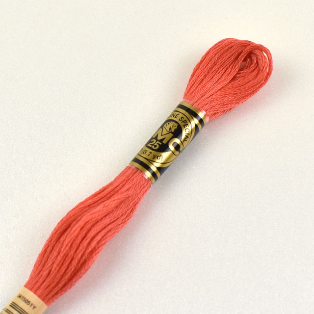 刺しゅう材料 DMC 刺繍糸 25番 色番3705 06Bg99_
