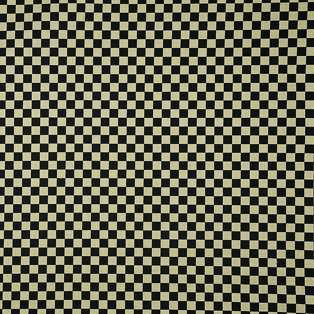 〔メール便対応商品〕生地 ドビー織 市松格子（IM4645） B.カーキ×黒 09Ag17_