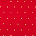 \期間限定10%OFF/ 〔メール便対応商品〕 生地 TWINKLE NIGHT/シーチング(AP45202) F.赤 09Ae99_