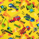 〔メール便対応商品〕 生地 CBプリント はたらくくるま/ポプリン(3300) 1D.イエロー 09Ae99_(3)