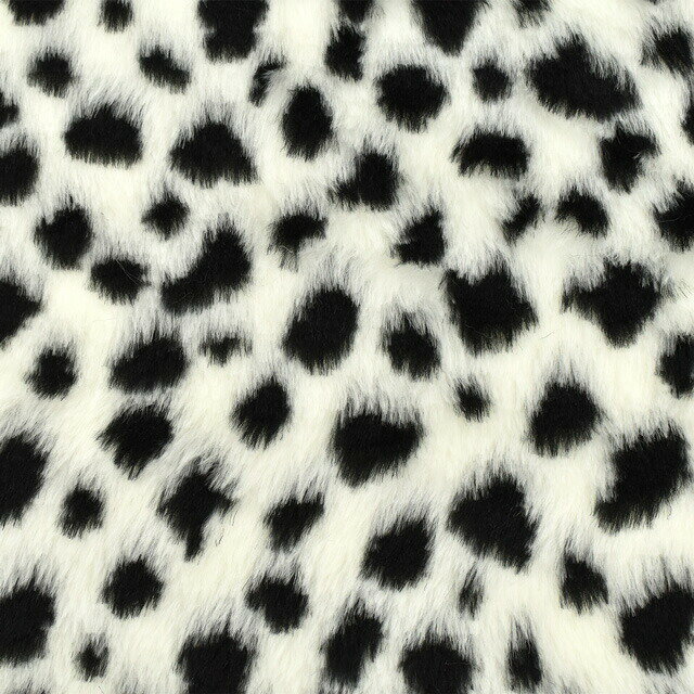 生地 アニマルボア/ダルメシアン柄(8819) 2012.白/黒 10Bn99_