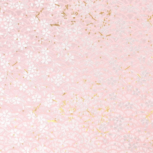 金襴生地 琳派名物裂 青海波桜(1-11039-A) 桜 09Bh18_ 金襴生地 琳派名物裂 青海波桜(1-11039-A) 桜 09Bh18_