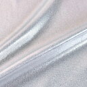 \期間限定10%OFF/ 〔メール便対応商品〕生地 2WAYフライスFoil加工(P093) 1.白×シルバー 10Bl17_