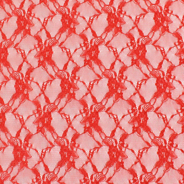 ＼期間限定10%OFF／ 〔メール便対応商品〕生地 ラッセルレース（3277） 7.赤 10Ac04_