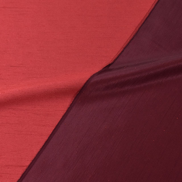 ＼期間限定20%OFF／ 〔メール便対応商品〕生地 シャンブレーシャンタン（T3220） 7.赤紅×葡萄色 10Ae08_