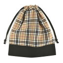 \期間限定20%OFF/ 完成品 体操着袋/巾着(23BAG-T) BEBK.ベージュ/ブラック 09Ad07_