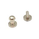 金属パーツ ギボシ 頭径5mm ニッケル 08Cl99_