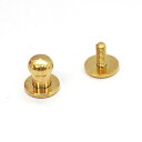 金属パーツ ギボシ 10mm(頭径7mm) ゴールド 08Cl99_