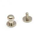 金属パーツ ギボシ 10mm(頭径7mm) ニッケル 08Cl99_