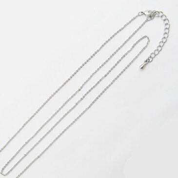 \期間限定10%OFF/ ネックレスチェーン ネックレス 小豆(E-52-R) 約60cm+アジャスター約5cm R.シルバー (H)_3b_