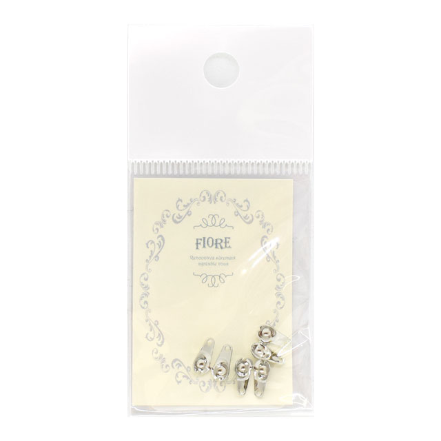 アクセサリーパーツ ボールチェーン用Vカップ（F-120-R） 約3.2mm幅用 R.シルバー 3個入 06Af99_