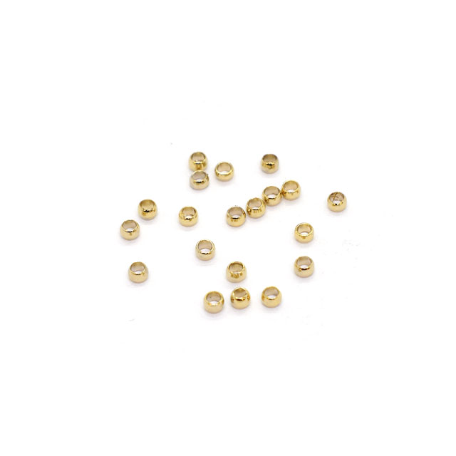アクセサリーパーツ つぶし玉（F-150-G） 約2.0mm G.ゴールド 20個入 (H)_3b_