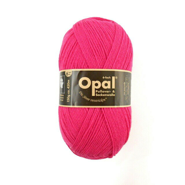 毛糸 Opal-オパール- 単色/6本撚り 150g巻 7901.ピンク (M)_b1j