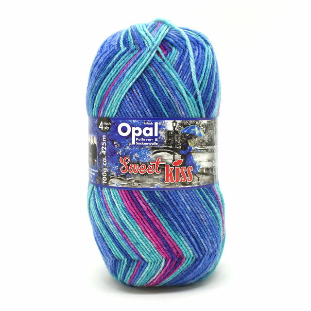 毛糸 Opal-オパール- スイートキス 4ply/4本撚り 11260.青い傘 (M)_b1j