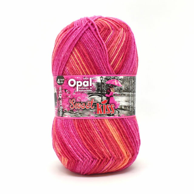 毛糸 Opal-オパール- スイートキス 4ply/4本撚り 11266.ピンクドレス (M)_b1j