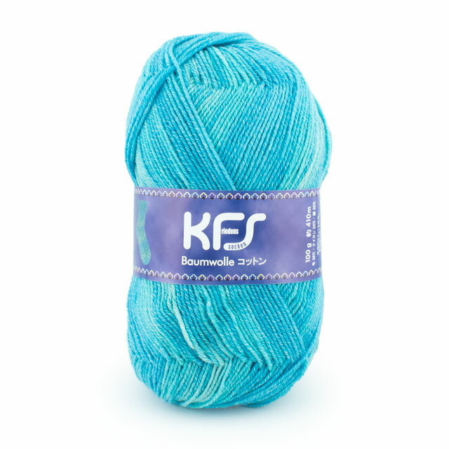 毛糸 Opal-オパール- オリジナルコットン 4ply/4本撚り KFS149.フィア/水色系マルチカラー (M)_b1j