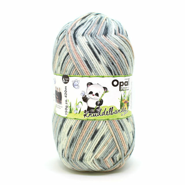 毛糸 Opal-オパール- やんちゃな仲間たち 6ply/6本撚り 11327.マジックパンダ (M)_b1j