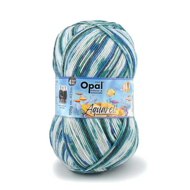 毛糸 Opal-オパール- 水彩画 4ply/4本撚り 11535.フィッシュ＆フィッシュ 06Co99jのサムネイル