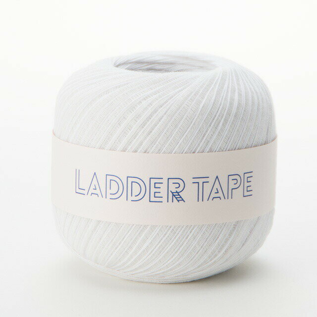 手編み糸 ダルマ（横田） ラダーテープ 1.ホワイト 06Co99_