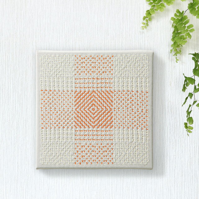 オリムパス 刺し子キット SASHIKOinterior ファブリックパネル Kaki no hana 柿の花（SK-439） (H)_5a_のサムネイル