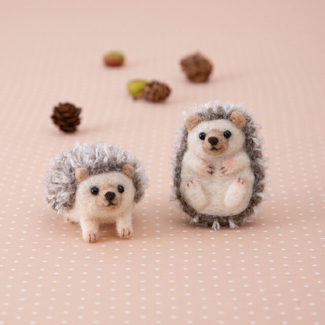 ニードルフェルトキット ニードルフェルトでつくるどうぶつたち（H441-549） ハリネズミ 06Bl99_