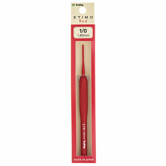 Tulip-チューリップ- エティモ レッド クッショングリップ付きかぎ針（TED-010） 1/0号 06Cq99_