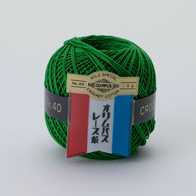 樂天商城 - レース糸 オリムパス 金票 ＃40 10g 232.ビビッドグリーン 06Bn99_