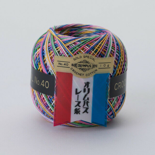 レース糸 オリムパス 金票 ＃40 ミックス 色番M7 06Bn99_