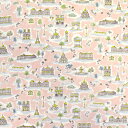 〔メール便対応商品〕 生地 LIBERTY FABRICS リバティ・ファブリックス タナローン 2025SS Botanical Escape Paris Postcard パリス・ポストカード(25-363J7401) 25CU.ピンク 09Ac03j