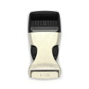 \期間限定10%OFF/ Nifco-ニフコ- プラスチックパーツ 差し込みバックル(ZSR20) 20mm幅テープ用 ASL/B.アンティークシルバー×ブラック 08Bk99_