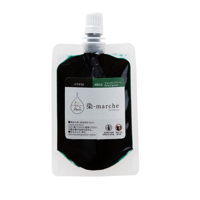 ●容量：50ml【商品の説明】染-marche（ソメマルシェ）専用液体染料。イージーライナー（別売）を使って水で染めるから面倒な温度管理はいりません。使い終わったら小さく畳んで処分できるエコなパウチタイプです。染-marcheは、液体染料を入れた専用のペンで染める糸染めブランドです。誰でも簡単に楽しく「糸染め」をお楽しみいただけます。〈用意するもの〉染-marche カラーフィット染-marche 糸（20m/6本撚りまたは20m/3本撚り）染-marche イージーライナーラップ中性洗剤透明カップ容器（糸1かせにつき1個、200ml以上）計量カップ（水を測る際に必要）〈染まるもの〉綿糸【ご注意】よく振ってからご使用ください。飲み物ではありません。【ご注文前に必ずお読み下さい】・表示価格は1個の価格です。・ご覧になるディスプレイ環境などにより、商品画像と実物の色味が異なる場合があります。・予告なくパッケージが変更になる場合がございます。・当社の他オンラインショップと在庫を共有しており、注文が確定しても完売・欠品の場合があります。予めご了承下さい。