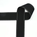 MOKUBA(木馬) ステッチグログランリボン(4649K) 36mm 3.ブラック 07Aa99_(3)