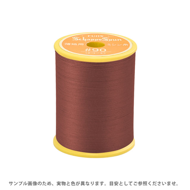 ●素材：ポリエステル100%●長さ：300m巻き●針：ミシン針7〜9番【商品の詳細】ローン、サテン、デシン、オーガンジー、ジョーゼット、クレープ、ボイル、ギンガム、シルク類などの薄くてデリケートな生地に適したポリエステルミシン糸です。細かくてやわらかく、生地にやさしくフィットします。【誠に恐れ入りますが、下記をご了承の上ご注文ください。】・当社物流システムの都合上、生地と糸の色合わせやご相談は一切承る事ができません。・画像のお色はディスプレイや視覚環境等により、実際の色とはかなり誤差がある場合がございます。必ず商品名の色番号と番手（糸の太さ）をご確認の上、ご注文くださいませ。・お手持ちの生地に合う色をお探しの場合は、色見本帳にてご確認いただく事をおすすめ致します。色見本帳のご購入はこちら＞＞ ・当社の他オンラインショップと在庫を共有しており、注文が確定しても完売・欠品の場合があります。予めご了承下さい。