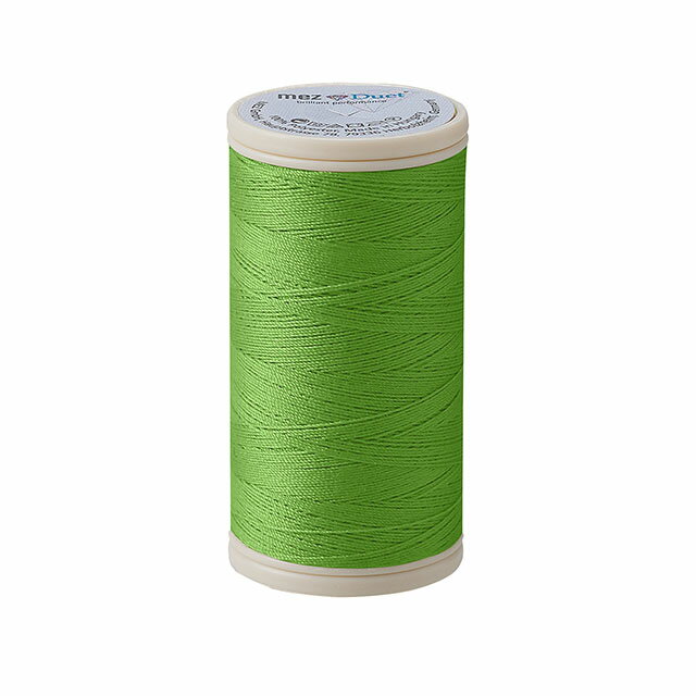 ●素材：ポリエステル100％●番手：60番●長さ：100m巻き●生産国：ハンガリー【商品の詳細】キルティングラインの印影がしっかりと出やすいキルティングにおすすめの糸です。強度にも優れ、滑りが良く縫いやすい糸なので、スムーズにキルティングができます。キルティングの他、ピースワークやアップリケなど幅広くご利用いただけます。※発売元がCoats社からmez社に変更になりましたが、糸自体に変更はありません。現在、当社の在庫分につきまして「Coatsデュエット」と「mezデュエット」のラベルが混在している状況ですが、ラベルをご指定いただくことはできません。ご了承くださいませ。【誠に恐れ入りますが、下記をご了承の上ご注文ください。】・当社物流システムの都合上、生地と糸の色合わせやご相談は一切承っておりません。・画像のお色はディスプレイや視覚環境等により、実際の色とは誤差がある場合がございます。・必ず商品名の色番号と番手（糸の太さ）をご確認の上、ご注文くださいませ。・オカダヤが運営する他の店舗と在庫を共有しており、ご注文が確定しても完売・欠品状態である場合がございますので、予めご了承下さいませ。