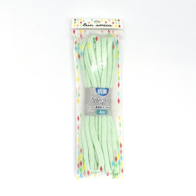 ●素材：アクリル●サイズ：幅 約4.5mm 長さ 約4m【商品の詳細】通園・通学用のコップ入れや体操着入れ等の巾着袋のヒモに最適な4m巻のカラーひもです。【ご注文前に必ずお読み下さい】・表示価格は1パックの価格です。・染色ロット、ディスプレイや視覚環境などにより、実際のカラーと異なる場合がございます。・当社の他オンラインショップと在庫を共有しており、注文が確定しても完売・欠品の場合があります。予めご了承下さい。