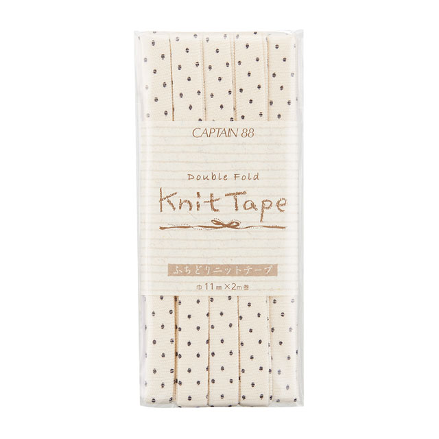 CAPTAIN88 ふちどりニット 水玉（CP168） 11mm幅 色番22 08Bi99_