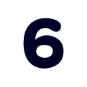 シールタイプワッペン もじシール(E86) 6/数字 紺 15Yy88_
