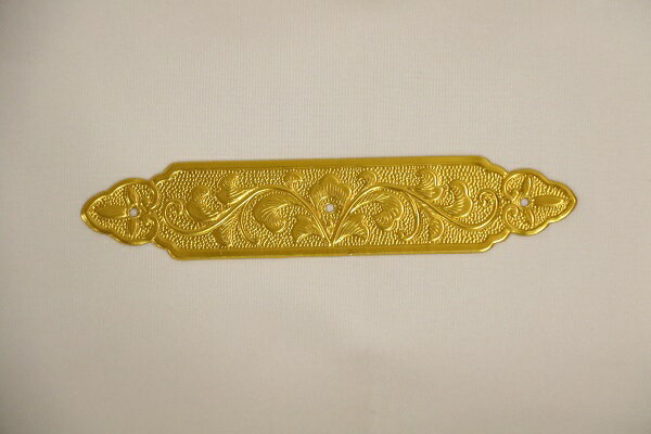 浅草 岡田屋布施神輿金具 No.27　4枚セットサイズ:横幅約120mm × 縦幅約24mm材質:真鍮製