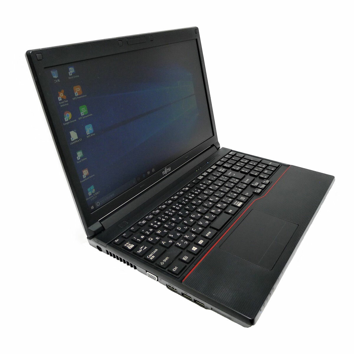 FUJITSU Notebook LIFEBOOK A574 Core i3 16GB HDD250GB DVD-ROM テンキーあり 無線LAN Windows10 64bitWPS Office 15.6インチ 中古 中古パソコン 【中古】 ノートパソコン 3