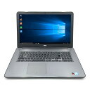 【大画面】 【テレワークに最適】 DELL Inspiron 17 5767 第7世代 Core i7 7500U/2.70GHz 16GB 新品SSD120GB スーパーマルチ Windows10 64bit WPSOffice 17.3インチ フルHD カメラ テンキー 無線LAN 中古パソコン ノートパソコン PC Notebook 【中古】