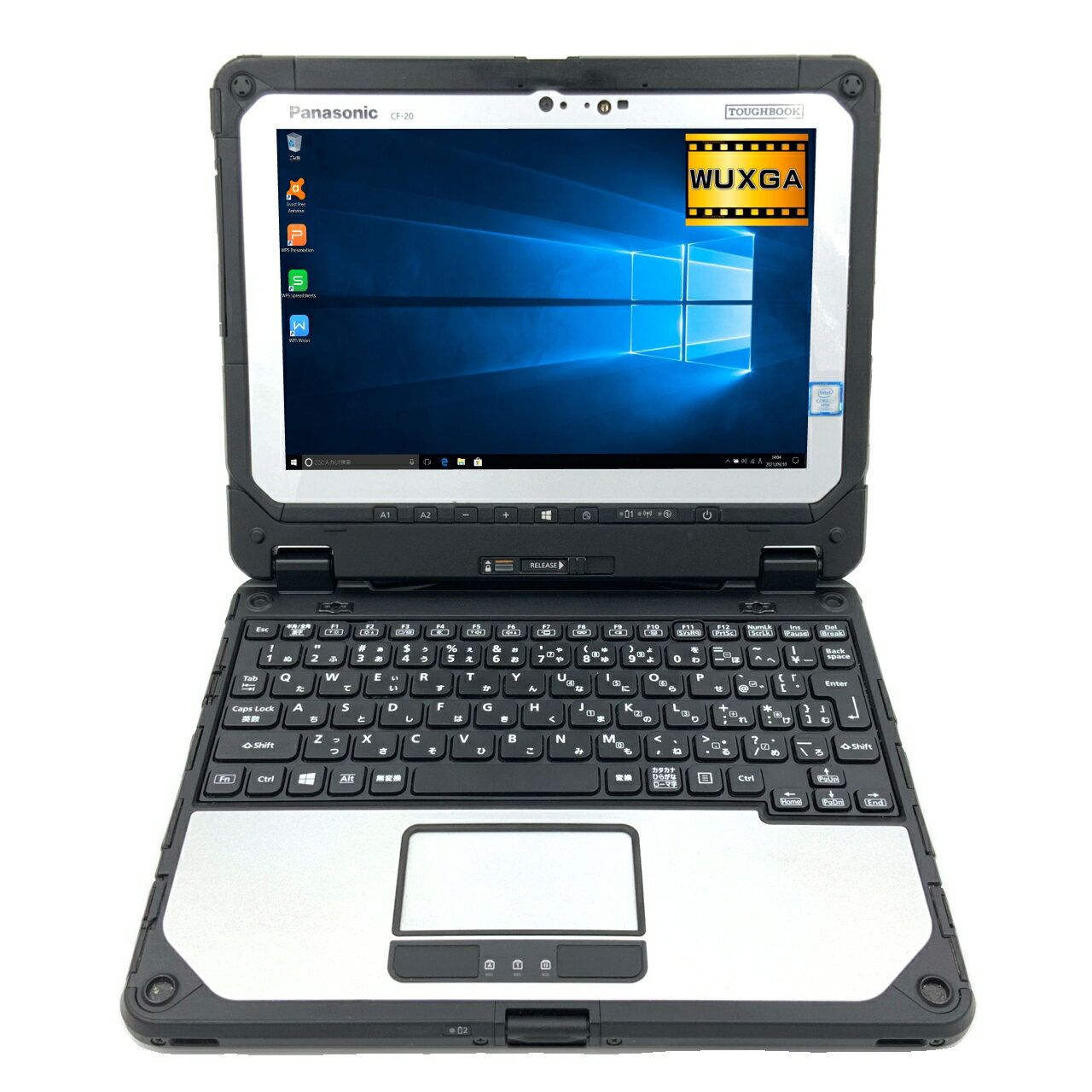 パナソニック Panasonic タフブック TOUGHBOOK CF-20 第7世代 Core i5 7Y57/1.20GHz 4GB 新品SSD960GB M.2 Windows10 64bit WPSOffice 10.1インチ WUXGA カメラ 無線LAN ノートパソコン モバイルノート PC Notebook 