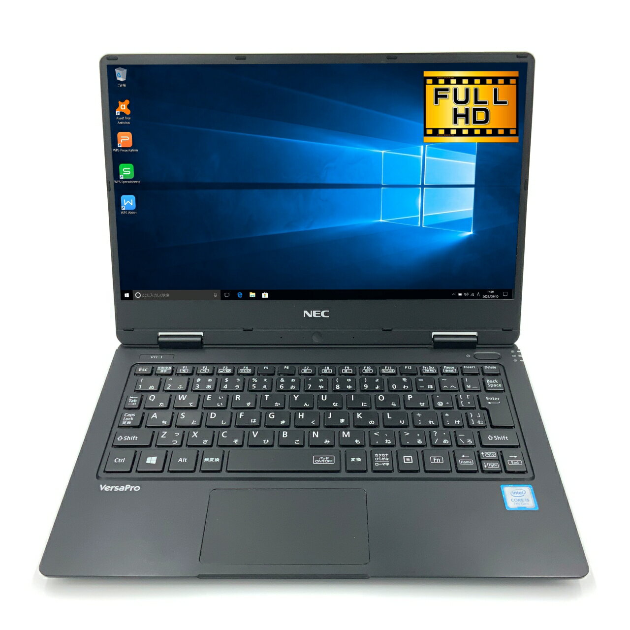 【超小型】【高性能】 NEC VersaPro VKT12/H 第7世代 Core i5 7Y54/1.20GHz 8GB 新品SSD960GB M.2 NVMe Windows10 64bit WPSOffice 12.5インチ フルHD 無線LAN 中古パソコン ノートパソコン モバイルノート PC Notebook 【中古】