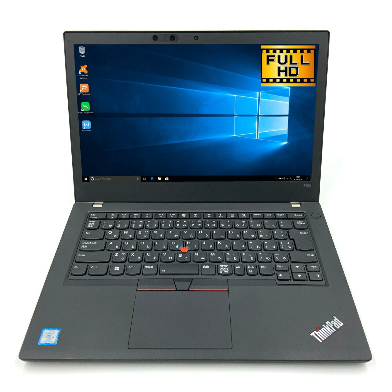 【パフォーマンスを追求したビジネスノート】 Lenovo ThinkPad T480 第8世代 Core i5 8250U/1.60GHz 64GB 新品HDD2TB Windows10 64bit WPSOffice 14インチ フルHD カメラ 無線LAN 中古パソコン ノートパソコン モバイルノート PC Notebook 【中古】