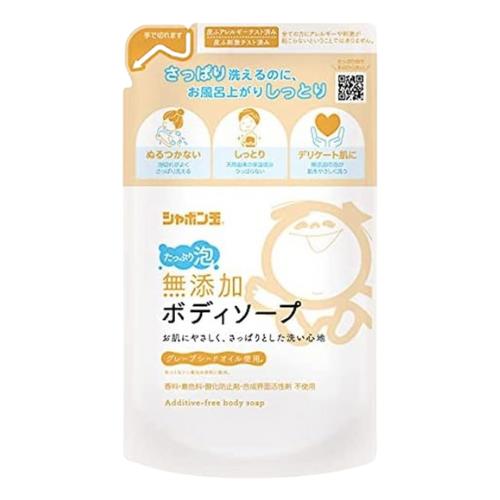 シャボン玉 無添加 ボディソープ たっぷり泡 つめかえ 470mL ×1 4901797033027 #