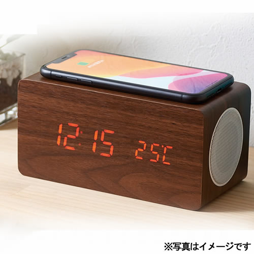ブルートゥーススピーカー ワイヤレス充電機能付クロック 226221-06 |お中元 早割 送料無料 家電 時計 充電器 モバイルグッズ スピーカー 置時計 アラーム Qi対応 おしゃれ ギフト 女性 男性 贈り物 誕生日 プレゼント 新築祝い 引越し祝い 進学祝い 開店祝い 景品 okaeshi-10058166 お返し ギフト専門店 しきたり美人 サンプル画像3