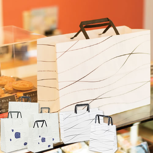 お歳暮 早割 2025 手提げ紙袋 ギフトバッグ 和風 ウェーブ tesage | お年賀 手提げ 手提げ袋 紙袋 ギフトバッグ ギフト用手提げ ショッピングバ...