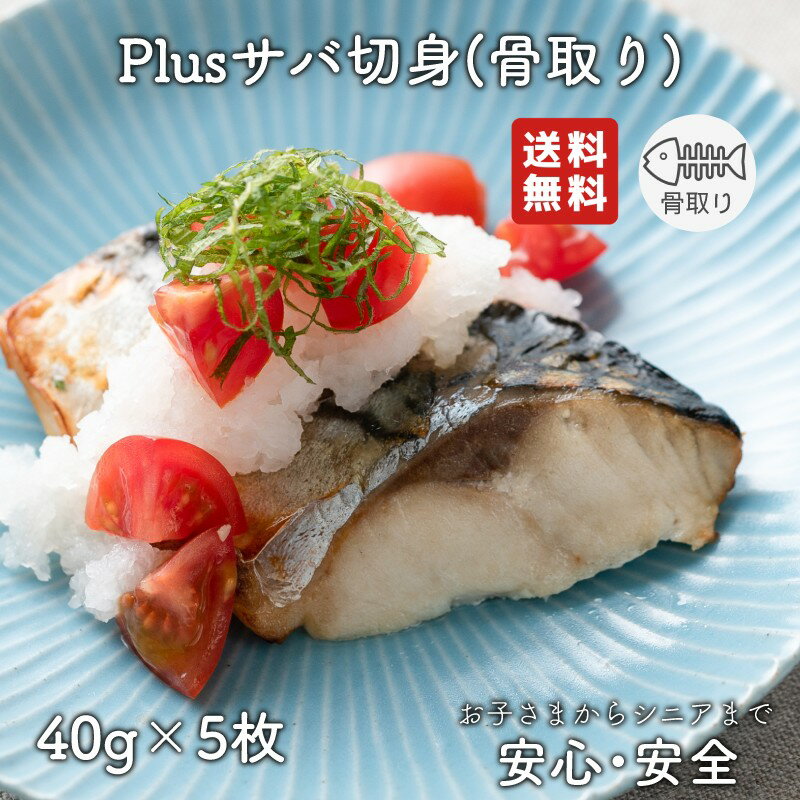 【2個以上の購入で1,000円OFF！】 骨取り魚 骨取り鯖 骨取りさば 弁当 骨取り 切身 骨とりさば 切り身 魚 骨無し 骨とり 魚 送料無料 Plusサバ切身 40g 骨取り