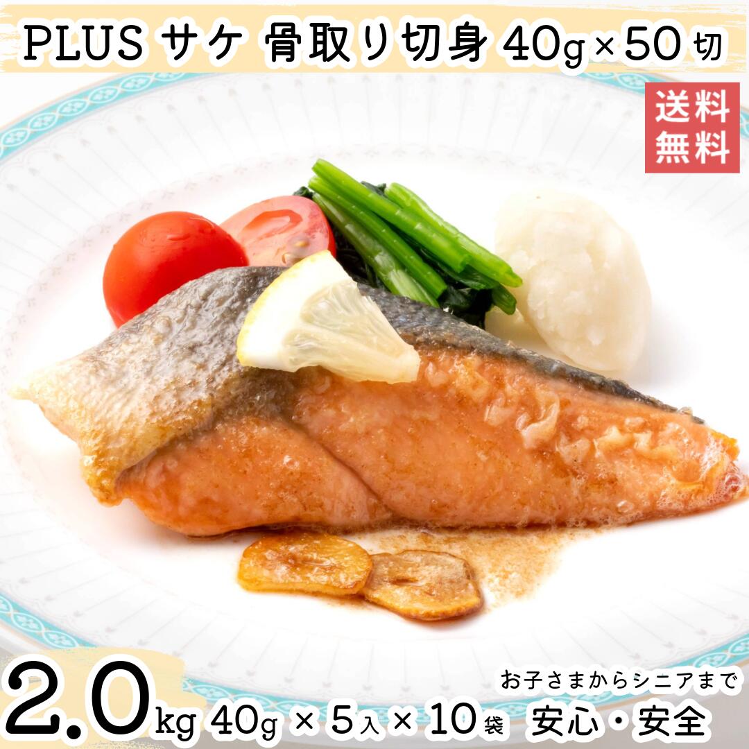 【お買い物マラソン期間中ポイント5倍】【NEW大容量2kg！】【2個以上の購入で1,000円OFF！】 骨取り 魚 さかな 骨とり 弁当 切り身 魚 骨無し 骨とり魚 骨なし 切り身 送料無料 Plusサバ切身 骨取り40g×5入×10袋